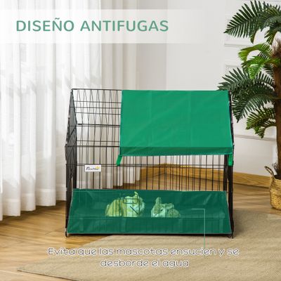 PawHut Jaula para Animale 90x75x75 cm Negro y Verde