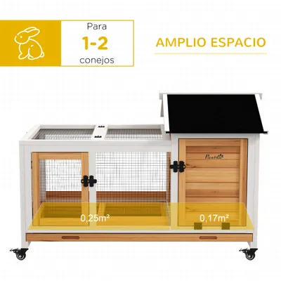 PawHut Conejera de Madera