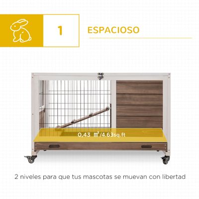 PawHut Jaula para Conejo