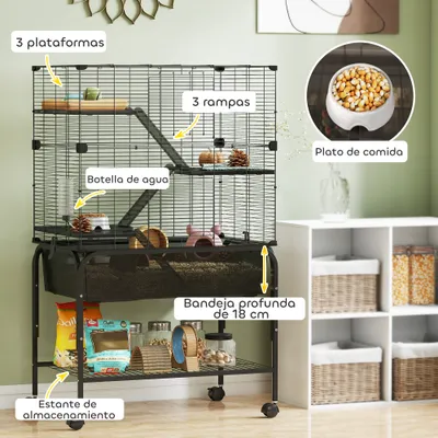PawHut Jaula Animales Pequeño