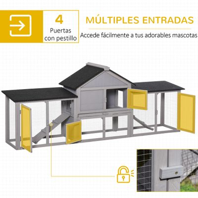PawHut Conejera de Madera