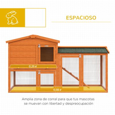 PawHut Conejera de Madera