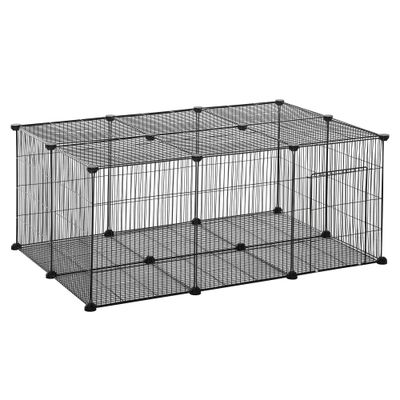 PawHut Parque para Animales Pequeño 105x70x45cm Negro