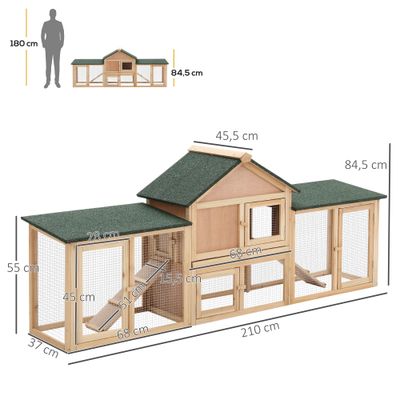 PawHut Conejera de Madera