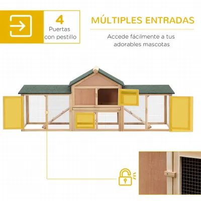 PawHut Conejera de Madera