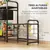 PawHut Comedero Perro Elevado 89.5x27x74 cm Negro
