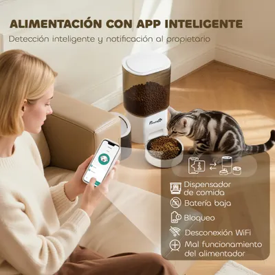 PawHut Conjunto Comedero Fuente 27.5x18x29.5 cm Blanco PawHut Conjunto Comedero Fuente 27.5x18x29.5 cm Blanco