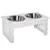 PawHut Comedero Elevado para Perro 44x24x15 cm Blanco PawHut Comedero Elevado para Perro 44x24x15 cm Blanco