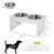PawHut Comedero Elevado para Perro 44x24x15 cm Blanco PawHut Comedero Elevado para Perro 44x24x15 cm Blanco