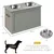 PawHut Comedero para Perro 60x30x41 cm Gris PawHut Comedero para Perro 60x30x41 cm Gris