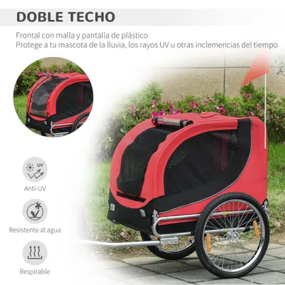 PawHut Remolque Bicicleta de Mascota PawHut Remolque Bicicleta de Mascota