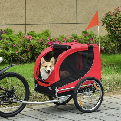 PawHut Remolque Bicicleta de Mascota PawHut Remolque Bicicleta de Mascota