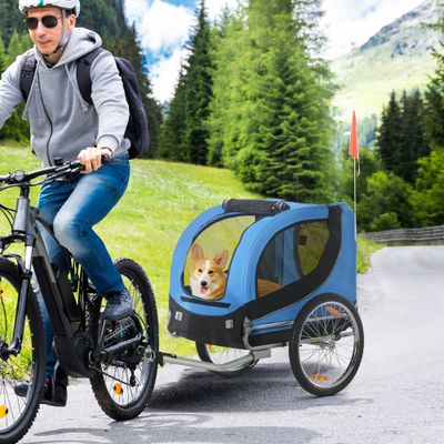 PawHut Remolque Bicicleta de Mascota