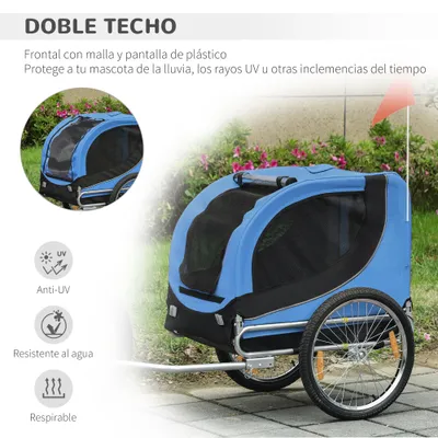 PawHut Remolque Bicicleta de Mascota PawHut Remolque Bicicleta de Mascota