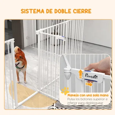 PawHut Parque para Perros 154x154x90 cm Blanco