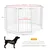 PawHut Parque para Perros 154x154x90 cm Blanco