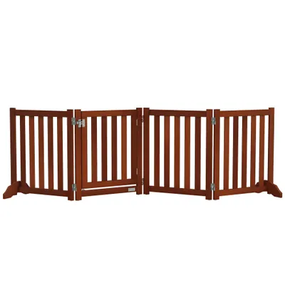 PawHut Barrera para Perro 205x30x60 cm Marrón