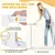 PawHut Barrera Seguridad Perro 97x5x76 cm Blanco