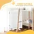 PawHut Barrera para Perro 155x35.5x76 cm Blanco