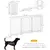 PawHut Barrera para Perro 155x35.5x76 cm Blanco
