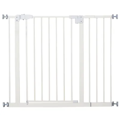 PawHut Barrera Seguridad Mascota 97.5x4x76.2 cm Blanco