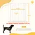 PawHut Barrera de Seguridad 85x1.5x76 cm Blanco