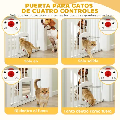 PawHut Barrera para Perro 85x2x76 cm Blanco