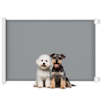 PawHut Barrera de Seguridad 115x5.5x82.5 cm Gris