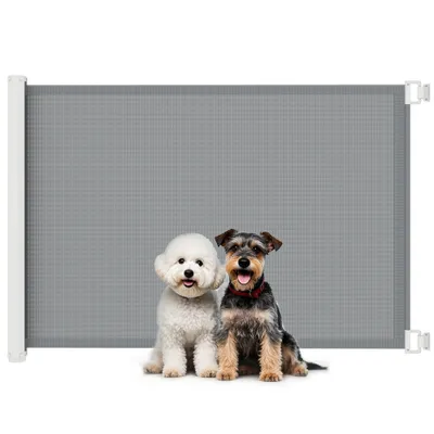PawHut Barrera de Seguridad 115x5.5x82.5 cm Gris