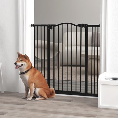 PawHut Barrera para Perro 100x3.5x94 cm Negro