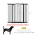 PawHut Barrera para Perro 100x3.5x94 cm Negro PawHut Barrera para Perro 100x3.5x94 cm Negro