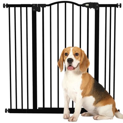 PawHut Barrera para Perro 100x3.5x94 cm Negro