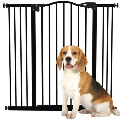 PawHut Barrera para Perro 100x3.5x94 cm Negro PawHut Barrera para Perro 100x3.5x94 cm Negro