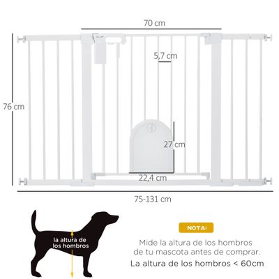 PawHut Barrera de Seguridad