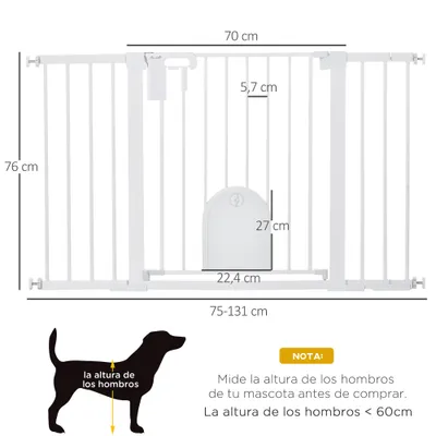 PawHut Barrera de Seguridad