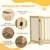 PawHut Barrera para Perro 204x36x75 cm Madera Natural