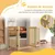 PawHut Barrera para Perro 204x36x75 cm Madera Natural