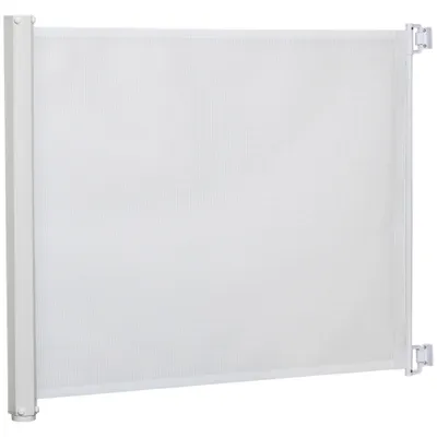 PawHut Barrera de Seguridad 115x5.5x82.5 cm Blanco PawHut Barrera de Seguridad 115x5.5x82.5 cm Blanco