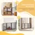PawHut Barrera de Seguridad 160x1.2x76 cm Café PawHut Barrera de Seguridad 160x1.2x76 cm Café