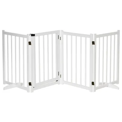 PawHut Barrera para Perro 237.5x36x80 cm Blanco PawHut Barrera para Perro 237.5x36x80 cm Blanco