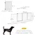 PawHut Barrera para Perro 237.5x36x80 cm Blanco PawHut Barrera para Perro 237.5x36x80 cm Blanco