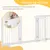 PawHut Barrera para Perro 204x36x75 cm Blanco PawHut Barrera para Perro 204x36x75 cm Blanco