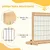 PawHut Barrera de Seguridad 180x36x69 cm Madera Natural PawHut Barrera de Seguridad 180x36x69 cm Madera Natural
