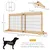 PawHut Barrera de Seguridad 180x36x69 cm Madera Natural PawHut Barrera de Seguridad 180x36x69 cm Madera Natural