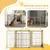 PawHut Barrera para Perro 159x44x70 cm Madera Natural PawHut Barrera para Perro 159x44x70 cm Madera Natural