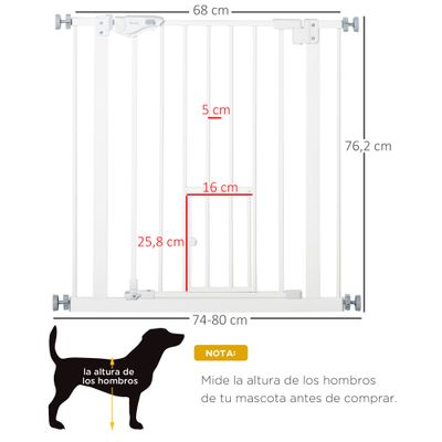 PawHut Barrera Seguridad Perro