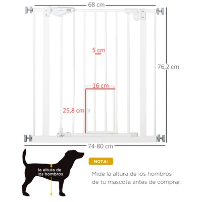 PawHut Barrera Seguridad Perro