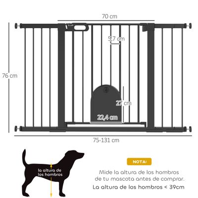 PawHut Barrera de Seguridad
