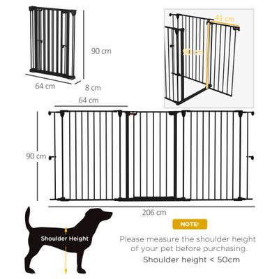 PawHut Barrera de Seguridad