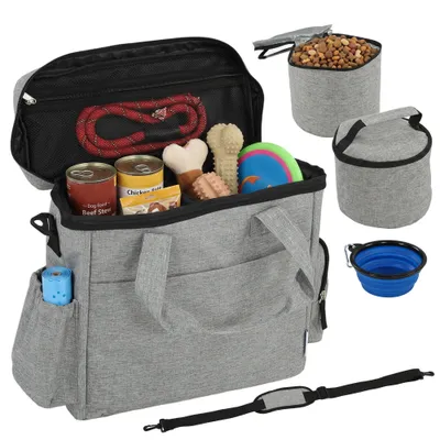 PawHut Bolso de Viaje para Perro 38x17x35 cm Gris Claro PawHut Bolso de Viaje para Perro 38x17x35 cm Gris Claro